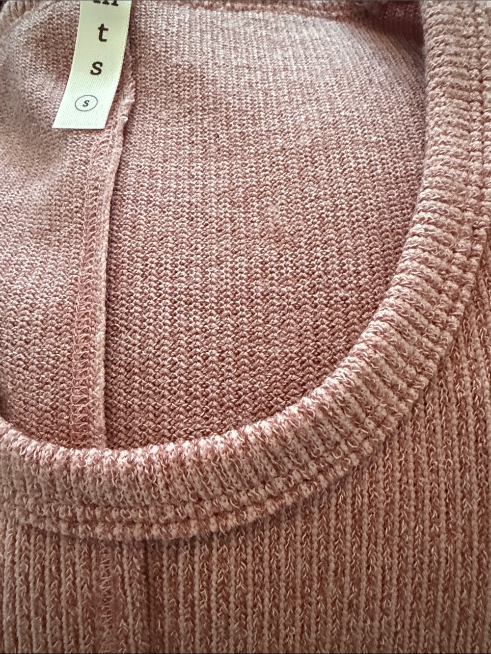 MTS ribbed pink tee